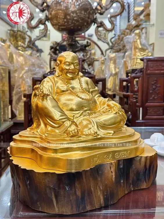 Tượng Di Lặc Đồng D&aacute;t V&agrave;ng 24K &ndash; Biểu Tượng May Mắn & T&agrave;i Lộc
