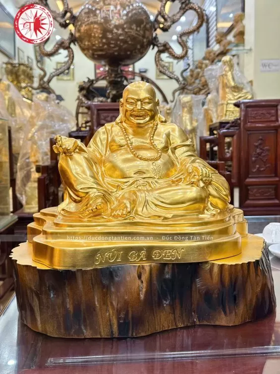 Tượng Di Lặc Đồng D&aacute;t V&agrave;ng 24K &ndash; Biểu Tượng May Mắn & T&agrave;i Lộc