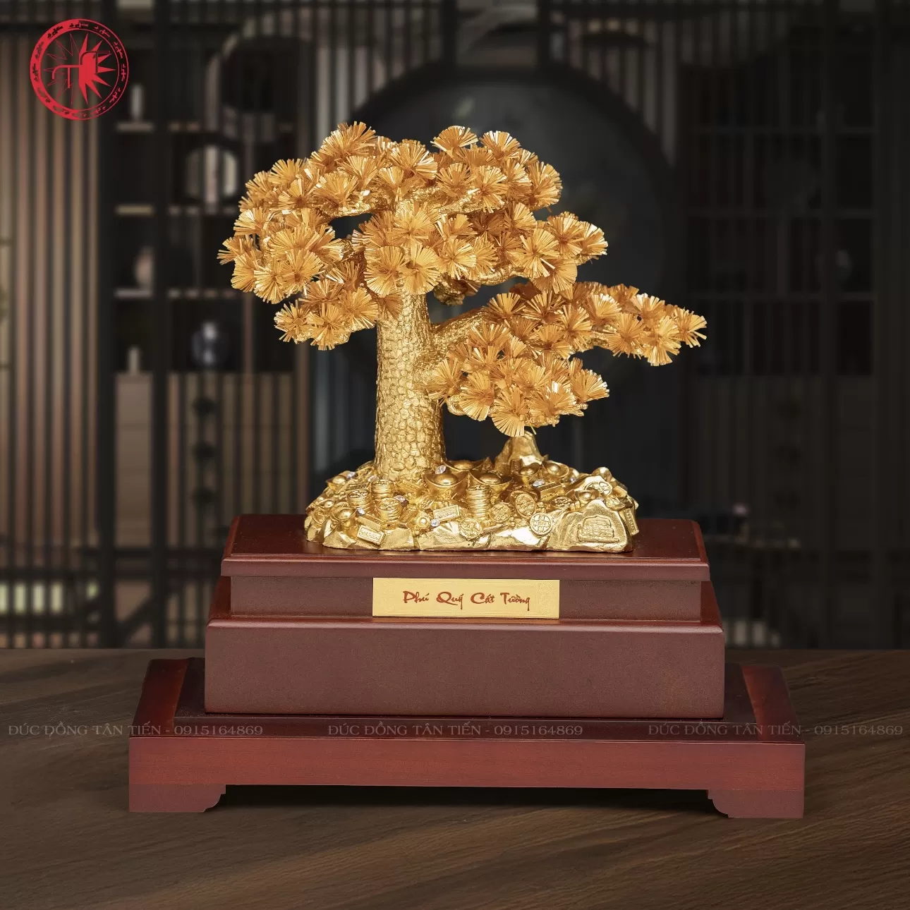Tùng La Hán Dát Vàng 24K