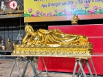 Tượng Phật Thích Ca Mâu Ni Nhập Niết Bàn Bằng Đồng Dát Vàng 24K