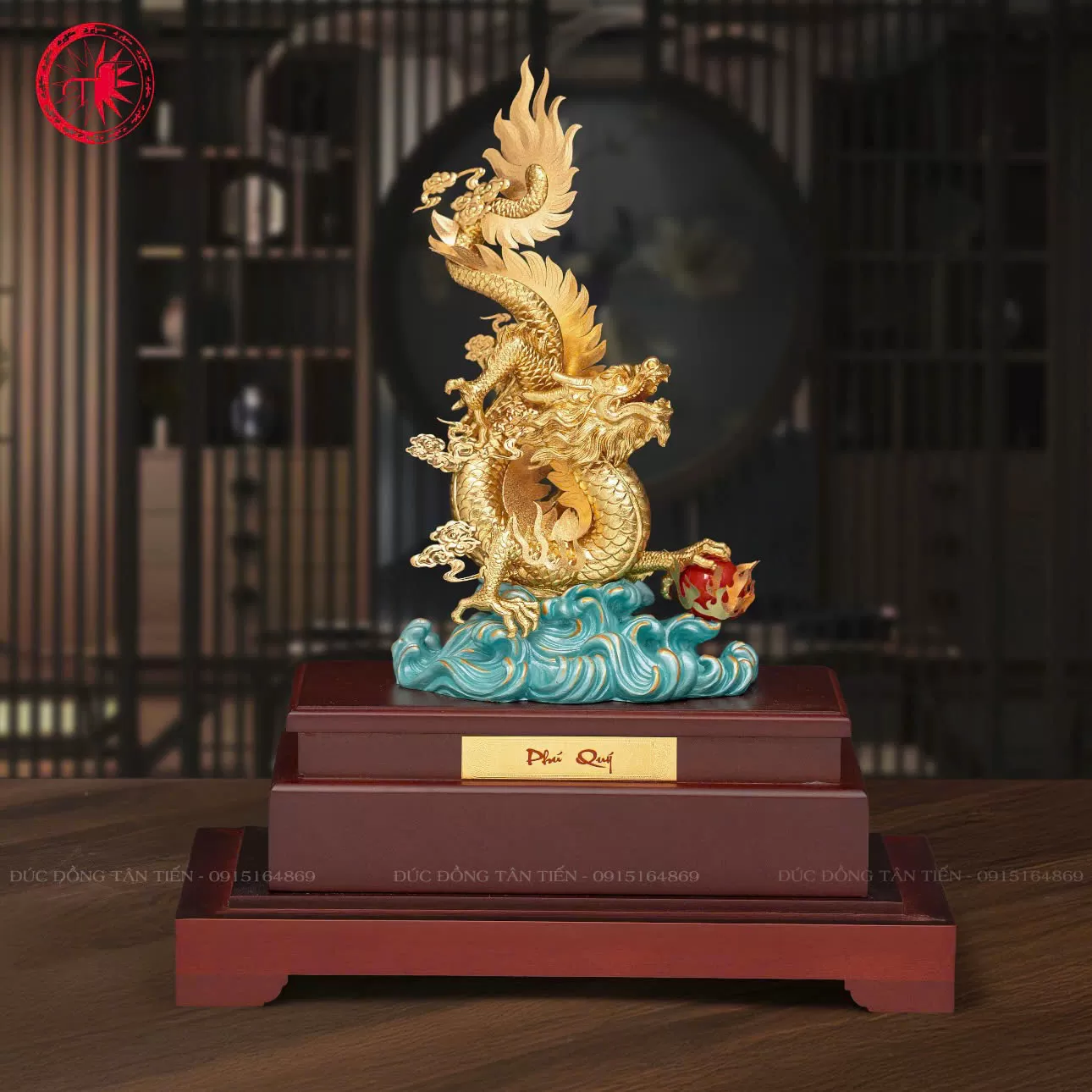 Linh Vật Rồng Dát Vàng 24k